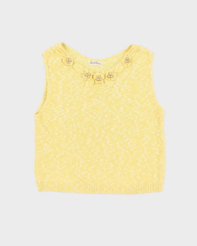 Vintage Ford Kare Beaded Sleeveless Knit Top - M