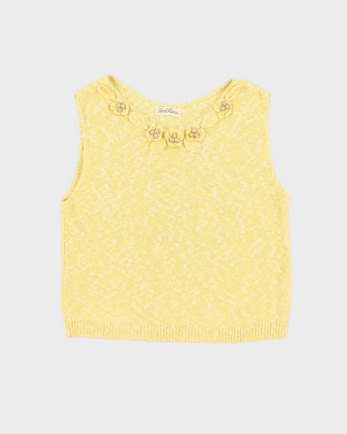 Vintage Ford Kare Beaded Sleeveless Knit Top - M