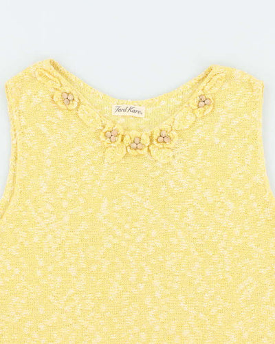 Vintage Ford Kare Beaded Sleeveless Knit Top - M