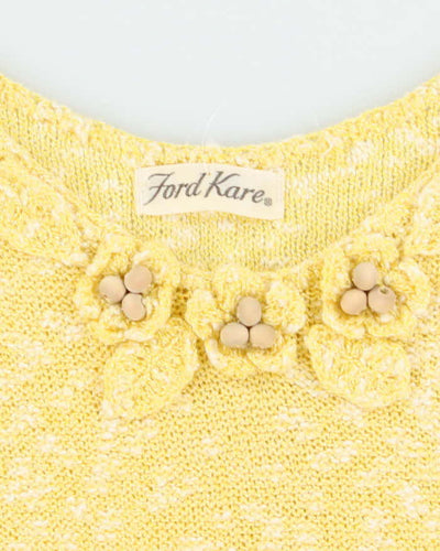 Vintage Ford Kare Beaded Sleeveless Knit Top - M
