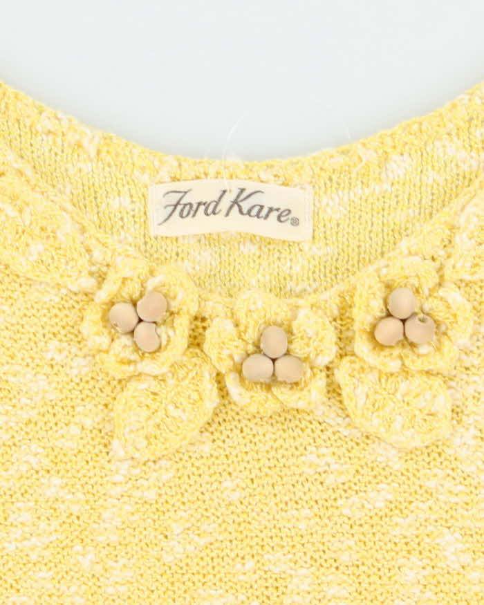 Vintage Ford Kare Beaded Sleeveless Knit Top - M