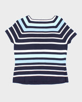 Vintage Y2k 00s Jessica Stripe Button Jumper - M