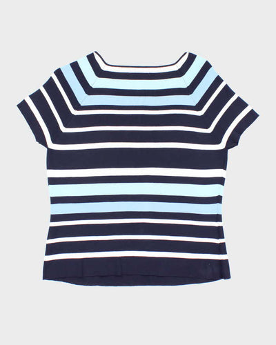 Vintage Y2k 00s Jessica Stripe Button Jumper - M