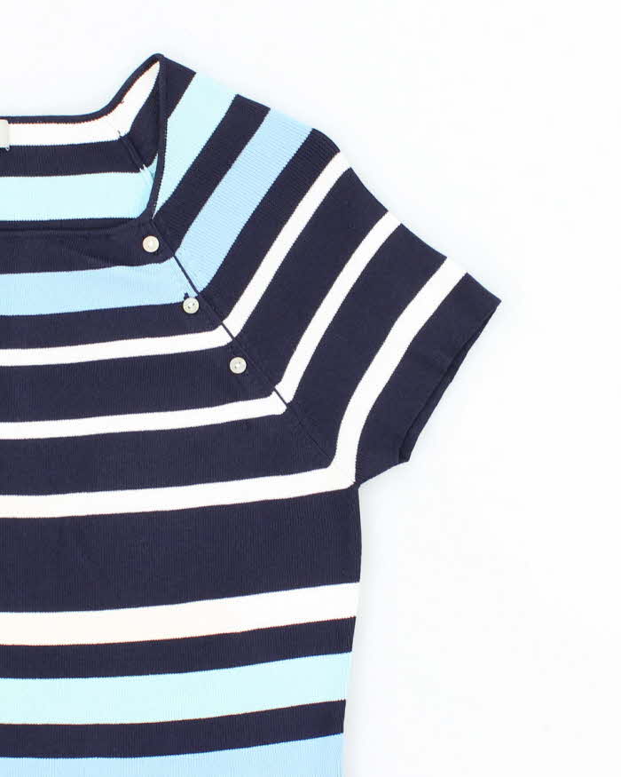 Vintage Y2k 00s Jessica Stripe Button Jumper - M