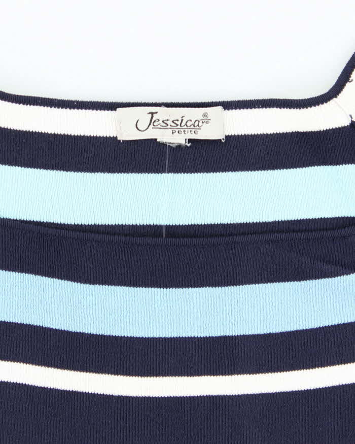 Vintage Y2k 00s Jessica Stripe Button Jumper - M