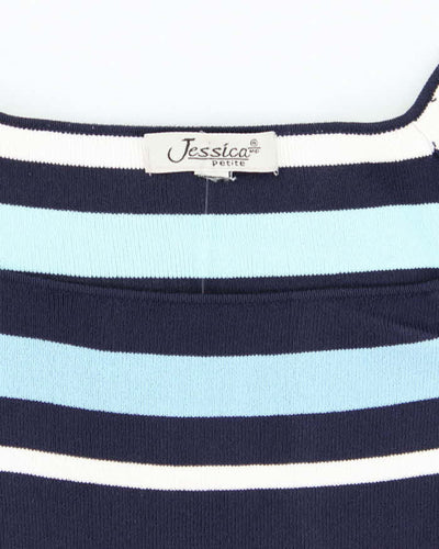 Vintage Y2k 00s Jessica Stripe Button Jumper - M