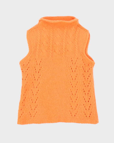 Vintage 90s Sleeveless Knit Jumper - S
