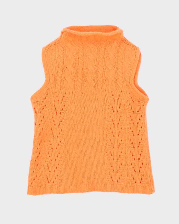 Vintage 90s Sleeveless Knit Jumper - S