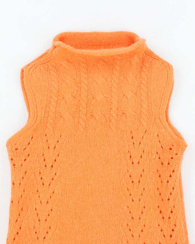 Vintage 90s Sleeveless Knit Jumper - S