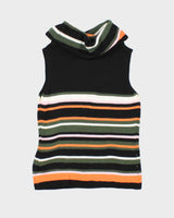 Vintage Y2k 00s Huolieniao Sleeveless Knit Top - S