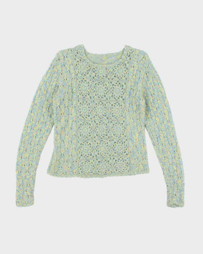 Vintage Handmade Multicoloured Knit Jumper - S