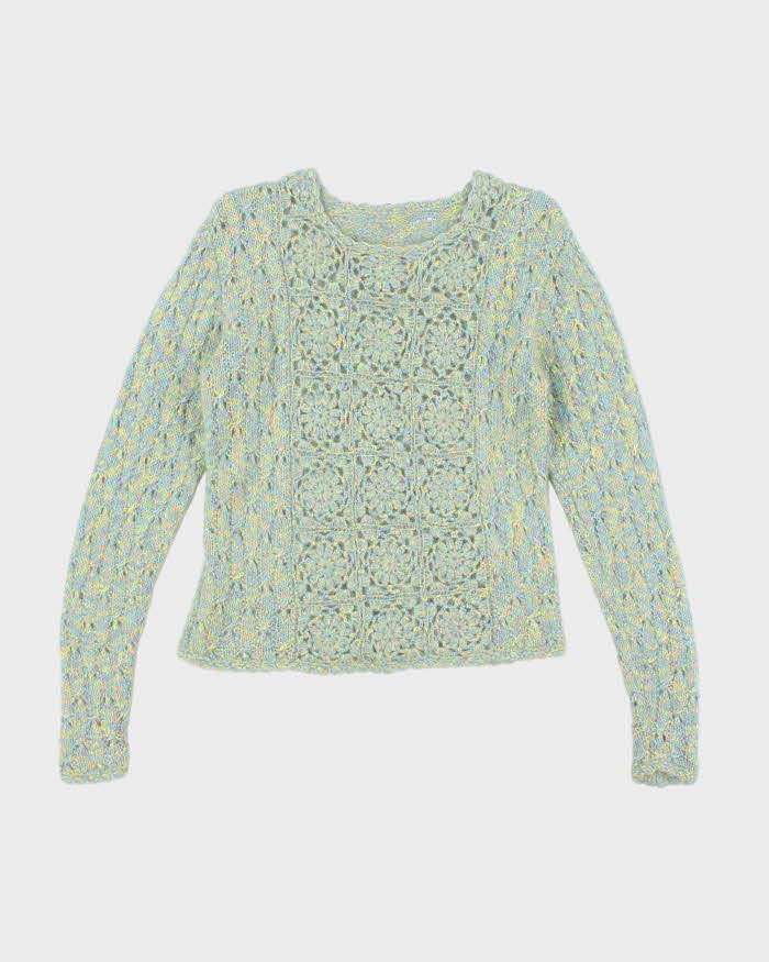 Vintage Handmade Multicoloured Knit Jumper - S