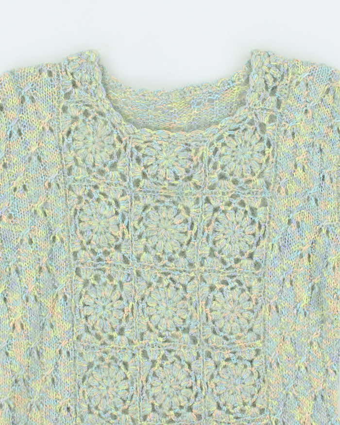 Vintage Handmade Multicoloured Knit Jumper - S