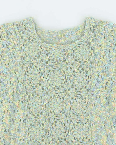 Vintage Handmade Multicoloured Knit Jumper - S