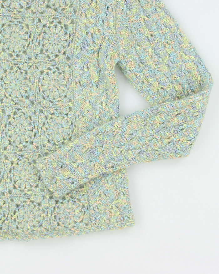 Vintage Handmade Multicoloured Knit Jumper - S