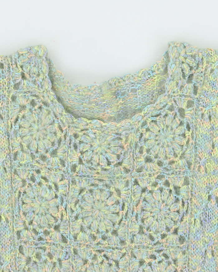 Vintage Handmade Multicoloured Knit Jumper - S