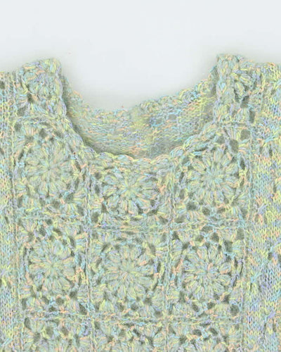 Vintage Handmade Multicoloured Knit Jumper - S