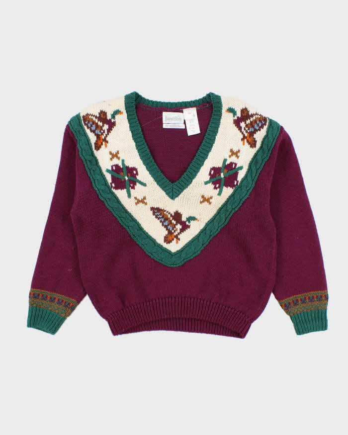 Vintage 80s Jantzen Shoulder Pad Knit Jumper - M
