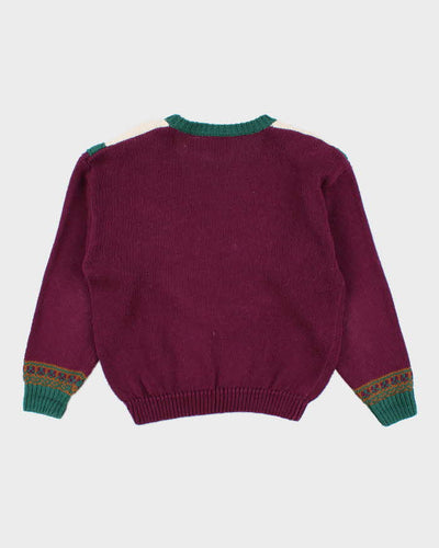 Vintage 80s Jantzen Shoulder Pad Knit Jumper - M