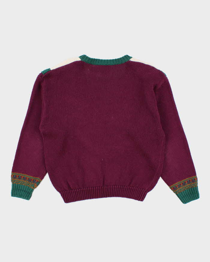 Vintage 80s Jantzen Shoulder Pad Knit Jumper - M