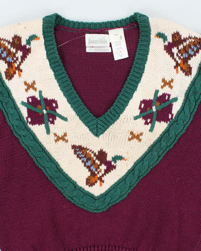 Vintage 80s Jantzen Shoulder Pad Knit Jumper - M