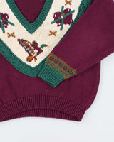 Vintage 80s Jantzen Shoulder Pad Knit Jumper - M