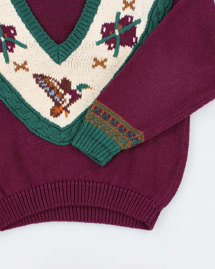 Vintage 80s Jantzen Shoulder Pad Knit Jumper - M