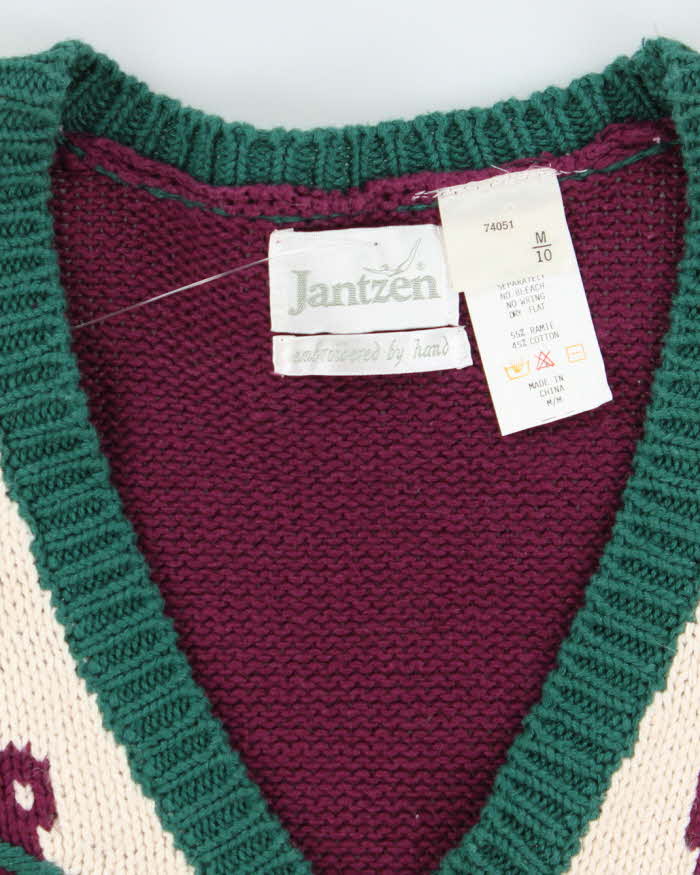 Vintage 80s Jantzen Shoulder Pad Knit Jumper - M