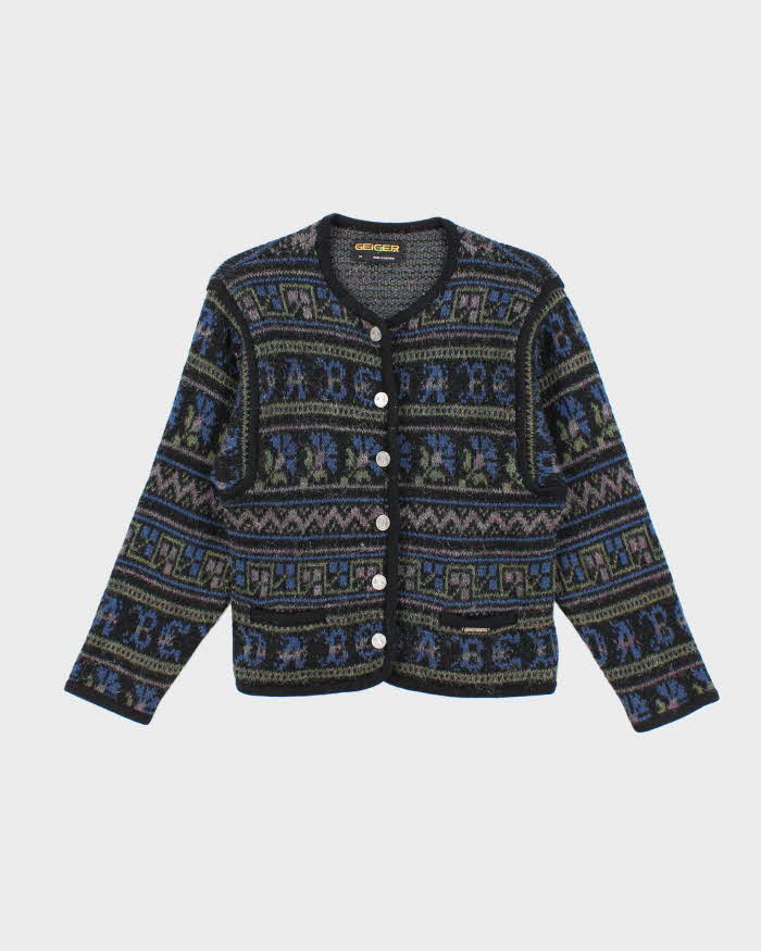 Vintage Geiger Mohair &amp; Wool Blend Cardigan - S