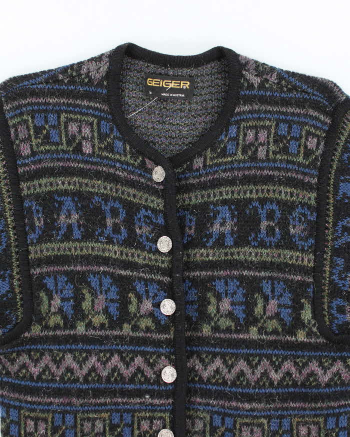 Vintage Geiger Mohair &amp; Wool Blend Cardigan - S