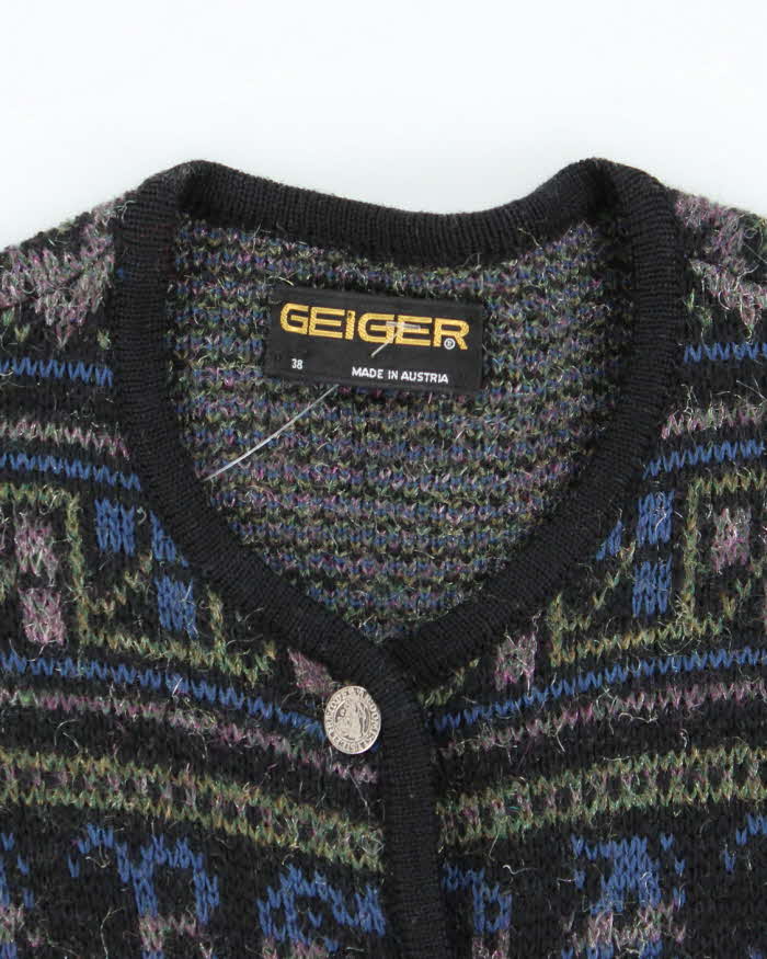 Vintage Geiger Mohair &amp; Wool Blend Cardigan - S