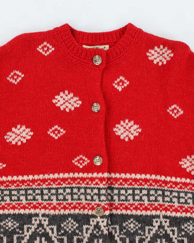 Vintage Eddie Bauer Wool & Alpaca Blend Chunky Knit Cardigan - S