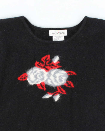 Vintage Y2k 00s Le Chateau Angora & Wool Blend Jumper - S