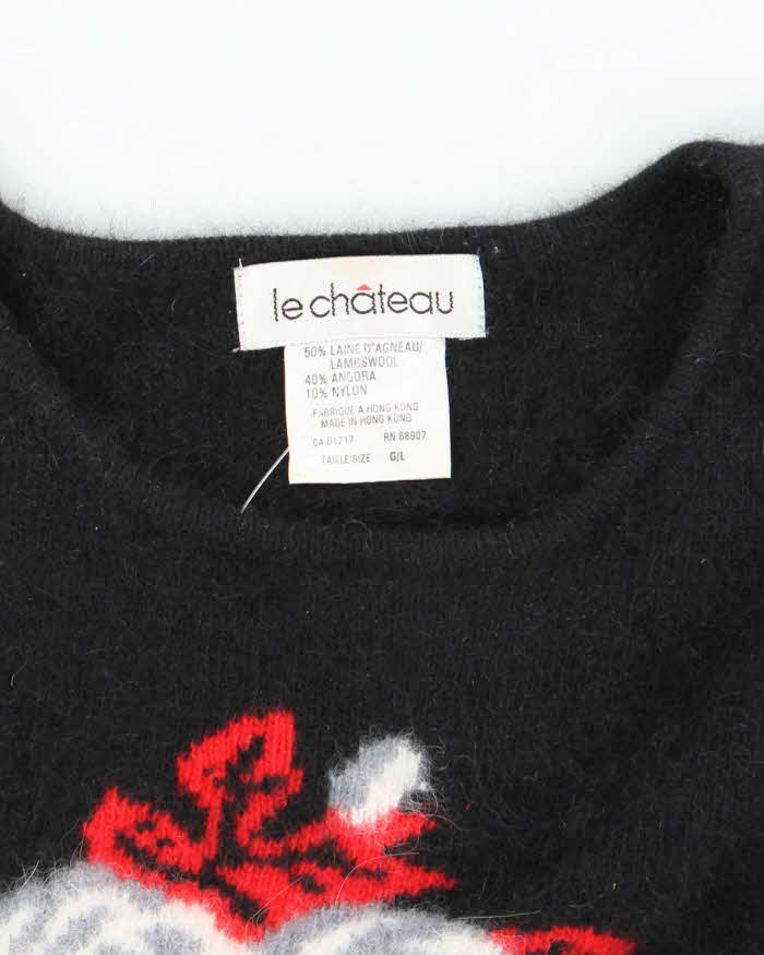 Vintage Y2k 00s Le Chateau Angora & Wool Blend Jumper - S