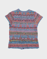 Vintage Y2k 00s Persuit De Ideal Mohair Blend Short Sleeve Cardigan - S