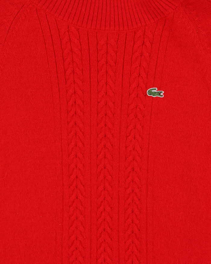 Vintage Lacoste Angora &amp; Wool Blend Short Sleeve Knit Jumper - S