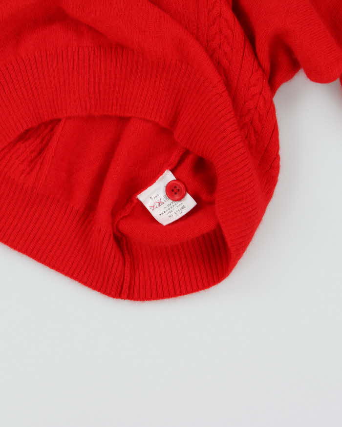 Vintage Lacoste Angora &amp; Wool Blend Short Sleeve Knit Jumper - S
