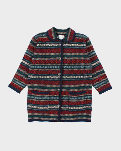 Vintage 80s 90s Laura Ashley Chunky Wool Cardigan - L