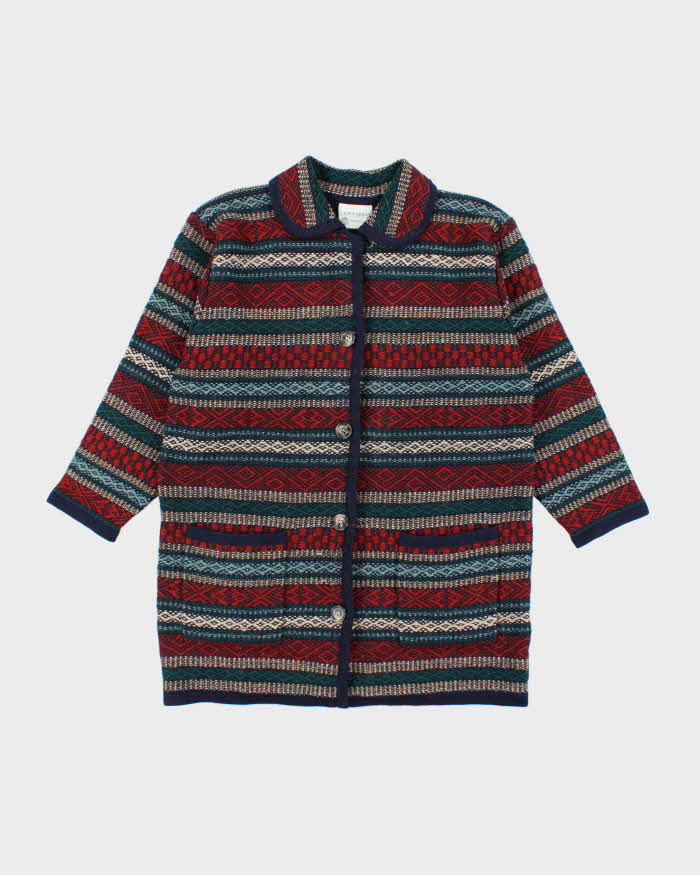 Vintage 80s 90s Laura Ashley Chunky Wool Cardigan - L