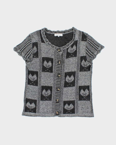 Vintage 90s 00s Gracious Short Sleeve Cardigan - M