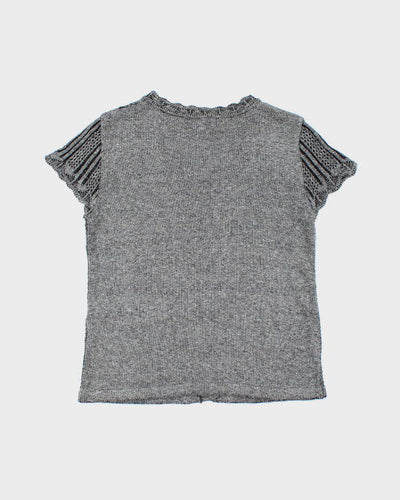 Vintage 90s 00s Gracious Short Sleeve Cardigan - M