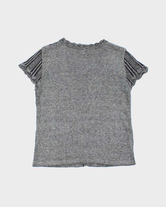 Vintage 90s 00s Gracious Short Sleeve Cardigan - M