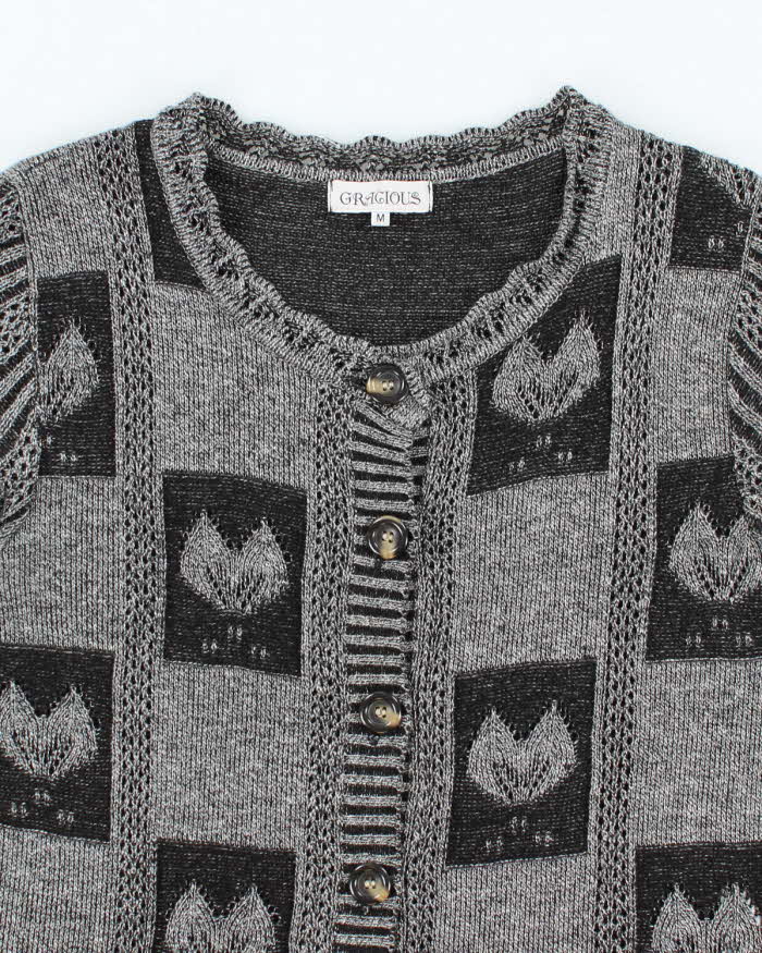 Vintage 90s 00s Gracious Short Sleeve Cardigan - M
