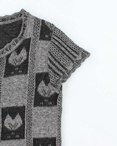 Vintage 90s 00s Gracious Short Sleeve Cardigan - M