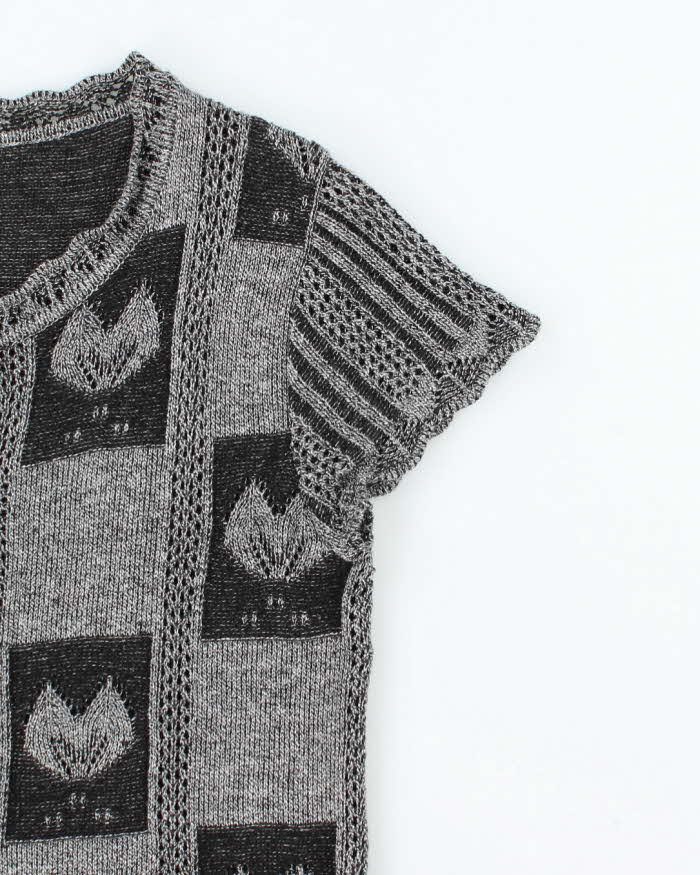 Vintage 90s 00s Gracious Short Sleeve Cardigan - M