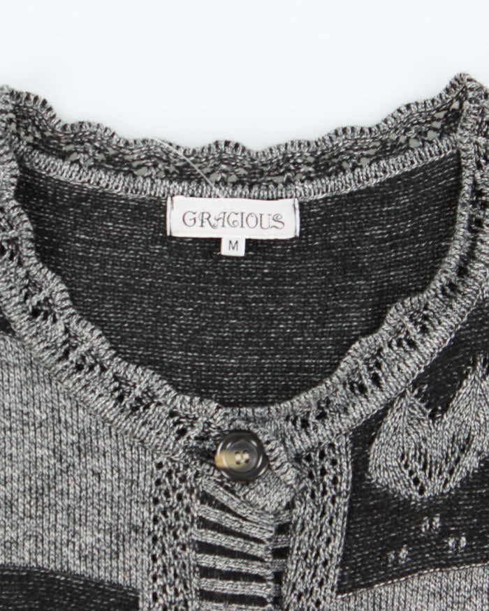 Vintage 90s 00s Gracious Short Sleeve Cardigan - M