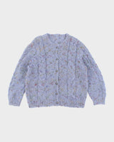 Vintage Handmade Mohair Blend Chunky Knit Cardigan - L