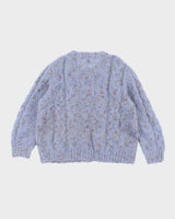 Vintage Handmade Mohair Blend Chunky Knit Cardigan - L