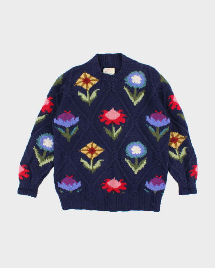 Vintage 90s Susan Bristol Wool Chunky Knit Jumper - L