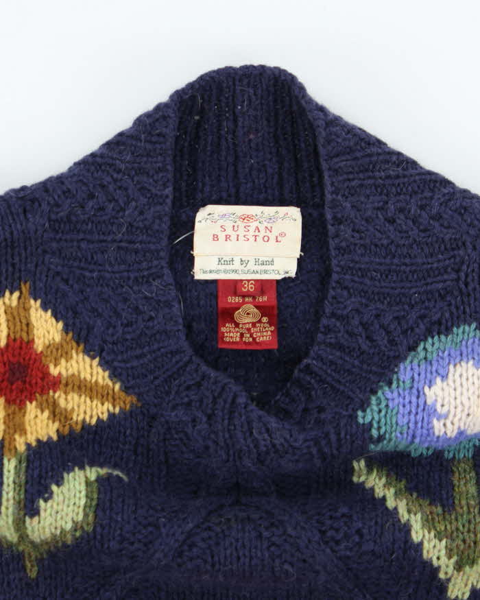 Vintage 90s Susan Bristol Wool Chunky Knit Jumper - L